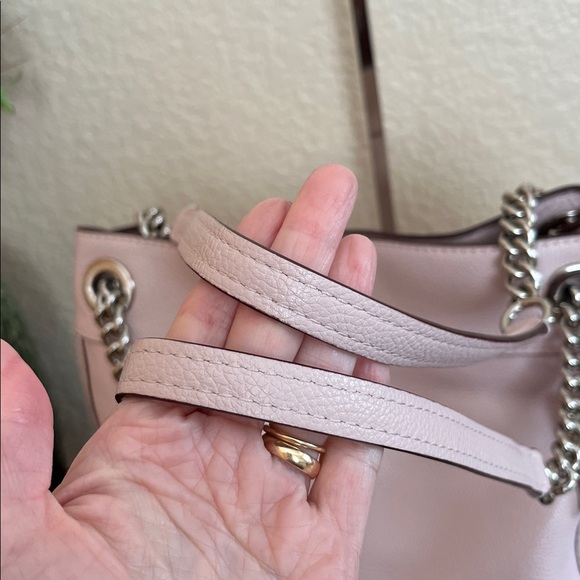 Coach 36855 Edie Turnlock pebble leather light pink shoulder bag - Picture 5 of 16